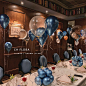 生日气球装饰开业气球庆典布置商场橱窗装饰夜蓝色新年会元旦气球-淘宝网