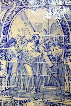 瓷砖手绘，葡萄牙。