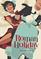 Roman Holiday : Roman HolidayBroadway Musical PosterClose up image of the iconic Vespa couple from Roman Holiday Musical. Dealing with a well known imagery allows the artwork to become more graphic and exploded and in-your-face.