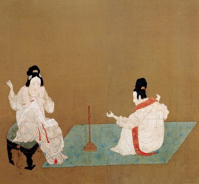 唐-张萱-捣练图2-波士顿博物馆