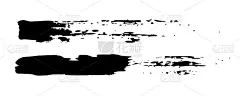 条纹矢量抽象Grunge笔刷手绘纹理在黑色素描简单图案孤立在白色背景上格兰其涂鸦形状