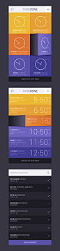 GraphicBurger » Time Zone App UI