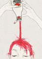 #illustration #red head