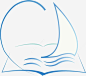杨帆起航logoai免抠素材_新图网 https://ixintu.com 蓝色 手绘 线条 公益LOGO 捐书活动 图书 扬帆logo 图书 扬帆计划logo 公益logo 捐书活动