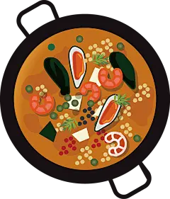 手绘火锅麻辣烫美食插画元素
