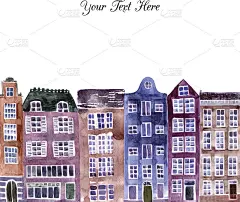 有房子的欧洲街道