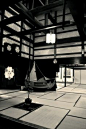 Interior of traditional Japanese home built in 1878. The home has been designated by Japan as a national designated important cultural asset in December 27, 1994.　Photography by Omi Genji on photohito