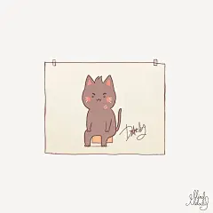 Darling的画
泰国人气美女画师Mindmelody 创作的系列动物插画《joojee &amp; friends》。图片中是小貂Darling画的猫咪boyfriend。