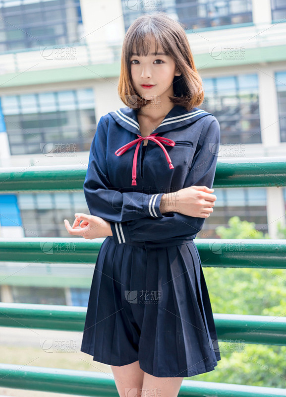 校服,亚洲,学生,女孩,可爱的,韧性,肖像,女人,高处