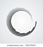 圆形线条。 螺旋传染媒介例证技术圆的商标。 设计元素。 抽象的几何形状。
