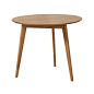 米粒饰家 北欧白橡木餐桌椅组合 纯实木圆形简约餐桌家具
￥780