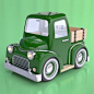 cartoon farm pick truck interior 3d model