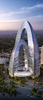 The Rainbow Gate Tower, Beijing, China by Gensler Architects :: 68 floors, height 316m