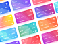 Gradient Bank cards credit card color gradient mobile bank card ui bank