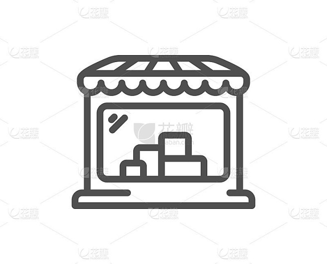市场线图标。批发商店的迹象。向量_5221928966