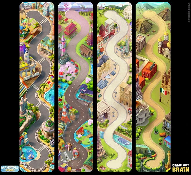 Mahjong Story World Maps-花瓣网