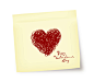 爱心涂鸦卡片矢量素材，素材格式：EPS，素材关键词：便签,情人节,便利贴,红心,矢量节日