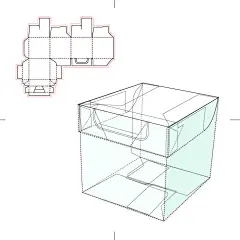 Template for cutting boxes 808 [转换].ai
创意包装设计展开图eps/cdr矢量刀模板产品礼盒纸盒
