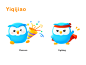Team Mascot of Yiqijiao illustration education animal expression cartoon owl mascot