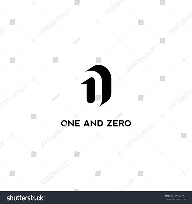 one and zero logo de...