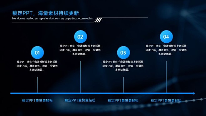 并列关系4项PPT图文页