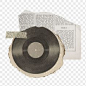 其中包括图片：Download premium png of Retro vinyl png sticker, torn paper transparent background by Nunny about music, vintage music, newspaper png, newspaper clipping, and paper 6488686
