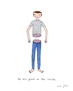 在Marc Johns的插画里，总是可以看到孩子般的乐趣，出人意料的想象，以及心领神会的小哲理。简单明快的线条，勾勒出色彩斑斓的图景，正如Marc的一张画里所写，“Don’t forget to pl