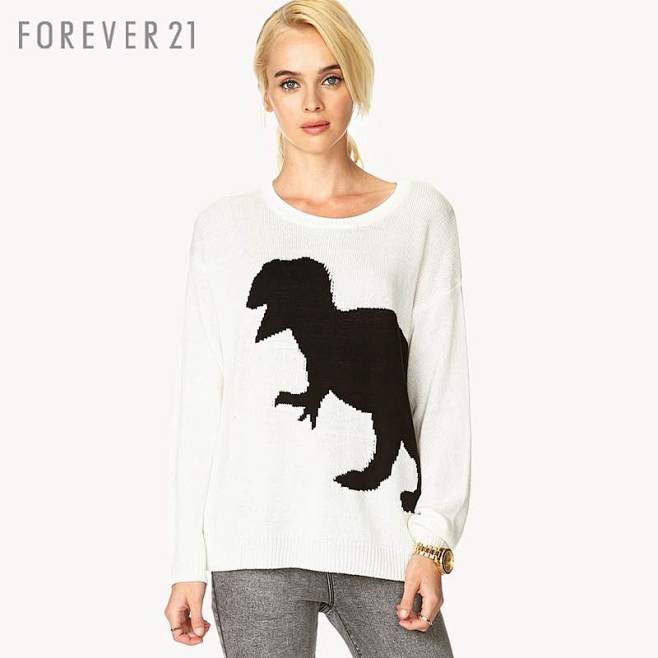 FOREVER21 女装 F21恐龙卡通...