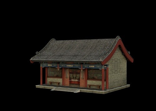 小房子 古代房子 古代建筑 uv已分