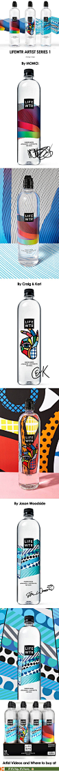 LIFEWTR introduces the first Artist series. Three specially designed bottles by MOMO, Craig & Karl and Jason Woodside: