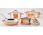 Ruffoni Symphonia Cupra 7 Piece Copper Cookware Set : Gorgeous and artisanal, the hand-hammered Ruffoni Symphonia Cupra 7-Piece Cookware Set unites the enduring legacy of traditional Italian copper craftsmanship with culinary performance for the ultimate 