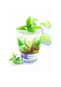 #水彩# #手绘# #绘画# #插画# #美食# #饮品#