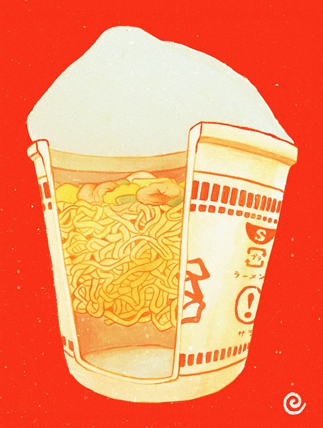 13:04:23方便面~#小清新#1喜欢新视觉插画花瓣每日精选同采自tumblr