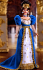 芭比娃娃-大时代系列。法国仕女 French Lady   　1997收藏版售价：$71.49法兰西蓝皇家礼服，拿破仑时代的风格。