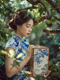 AI人像旗袍古风美女