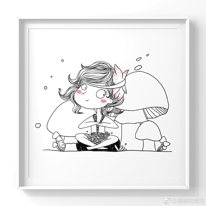 又一波小女孩系列！ （作者：@德德简笔画...