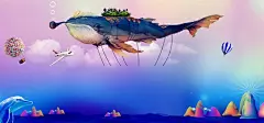 淘宝,碧暑狂欢派海报,动漫海报,动漫,风手绘插画,海洋动物,海底世界,鲸鱼,,,,图库,png图片,,图片素材,背景素材,4930860北坤人素材