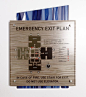 Fusion Evacuation Map Interior Sign with Backer.  #signage