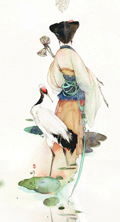 时扉゛采集到汉服插画