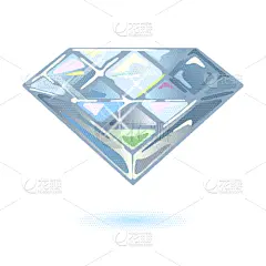 立方氧化锆,钻石,闪亮的,宝石,横截面,明亮,技能,可爱的,商务,背景分离