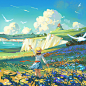 Travel with art: Seven Sisters Cliffs in UK, 6/30 of June