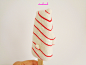 Popsicle Bear - Candy Cane : One of a kind Art Toy.