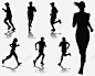 跑步健身的人物剪影高清素材 免抠 设计图片 页面网页 平面电商 创意素材 png素材