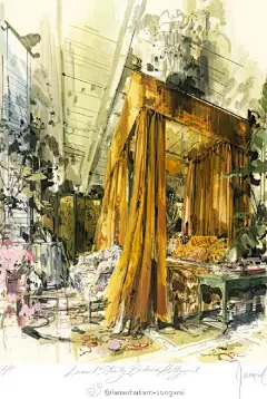 91岁还在画手绘，你凭什么偷懒，Jeremiah Goodman手绘作品！@手绘工场 @插画绘画 @插画家园 @插画视觉 @经典手绘集 @建筑与绘画 @理想主义设计 @意匠id @手绘精选 @挖图匠 #水彩# @LAMY凌美中国@水彩教程 @新绘本 @唐亮钢笔画#水彩手绘##一天一画##绘画学习#