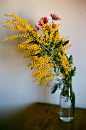 Yellow and pink flower arrangement. Photo by Valentina C, via Flickr