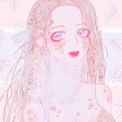 菜鸡要好好努力才行采集到画师:poya twi:flower_poya