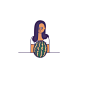Aiste Papartyte girl illustration summer head GIF