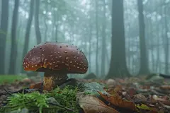 野生山野蘑菇食材高清图片