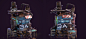 Junk town bar, N ix : Concept artist - Oscar Cafaro 

This artworks was my summer challenge. 
Used substance painter, but i still have to study a lot substance tool. 
Original artworks name is Rialto/Junkertown.  
I love Oscar Cafaro concept artworks, and