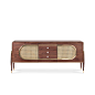 DANDY SIDEBOARD : PRODUCT DESCRIPTION Sleek and stylish, it truly embodies the best from Scandinavian design roots. Its body is entirely made of solid walnut wood and it resembles a kitsch radio because of its shape and the use of grill cloth on the doors